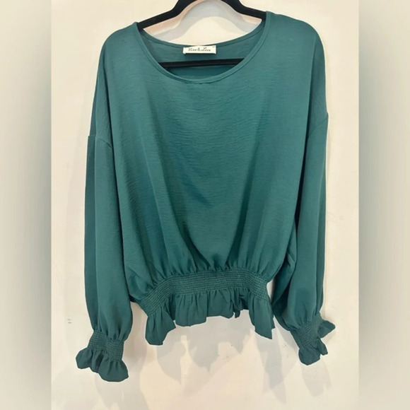 Vine & Love Flowy‎ Blouse Green 3X. No Flaws, No Stains No Signs of Wear A0038 - Picture 2 of 8